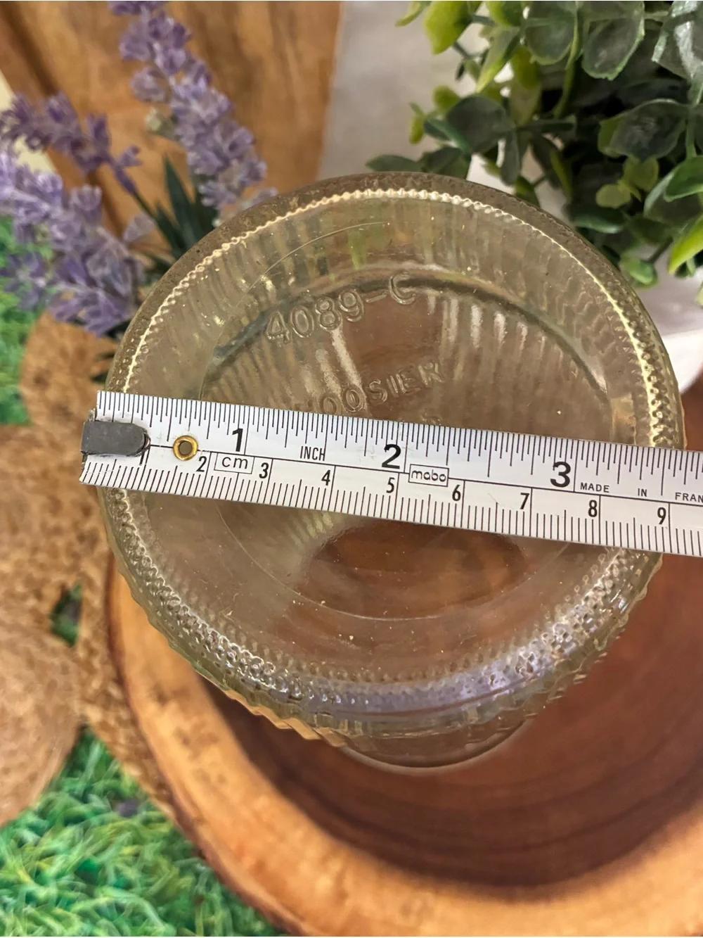 Hoosier Ribbed Bee Hive Clear Glass Vase - Decorative Home Accent